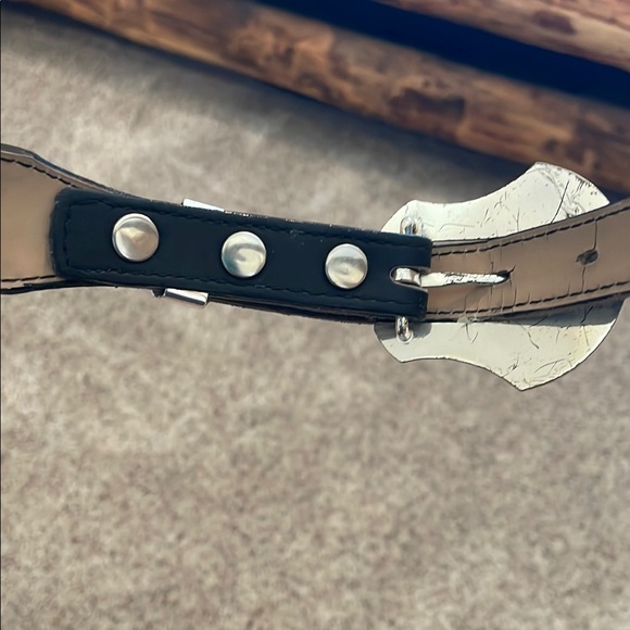 Black, Silver and Gold Western Belt - Picture 5 of 5